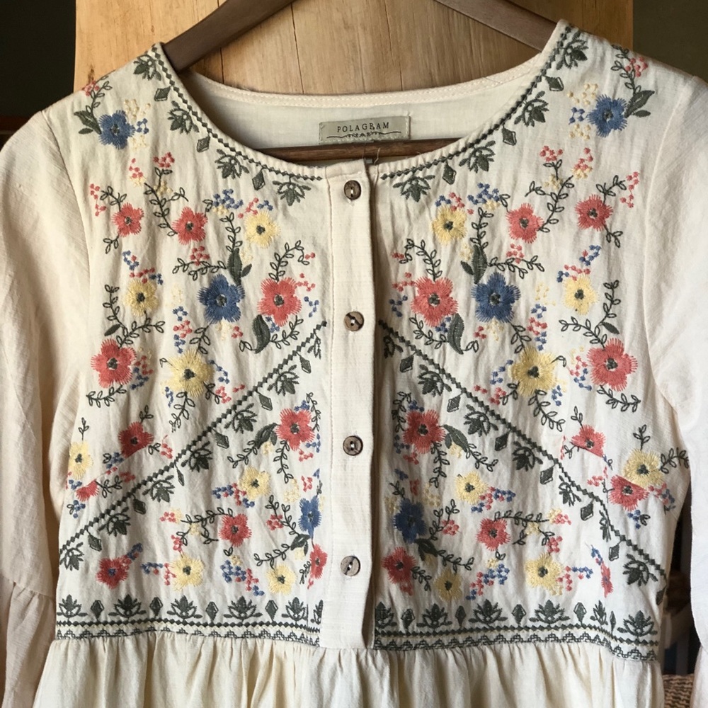 Embroidered cream Roolee dress